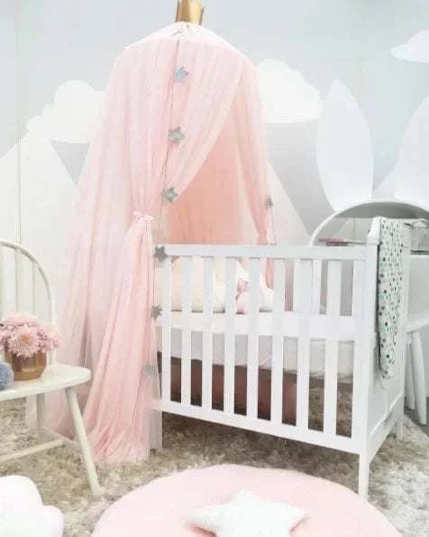 Mosquito Net Hanging Tent Star Decoration Baby Bed Crib Canopy Tulle C
