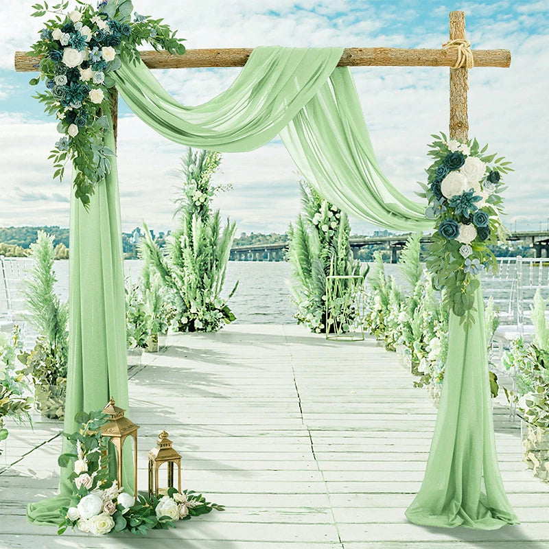 Sheer Chiffon Wedding Arch Draping Backdrop Fabric