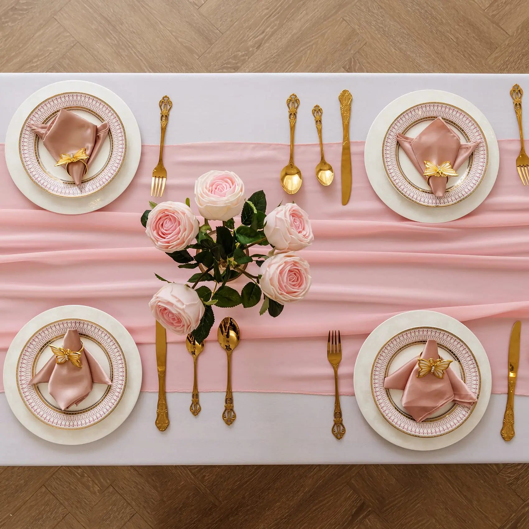 Soft Chiffon Table Runner Elegant Party Decor