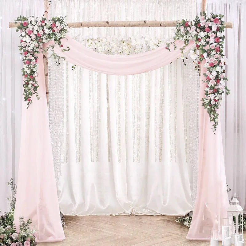 Sheer Chiffon Wedding Arch Draping Backdrop Fabric