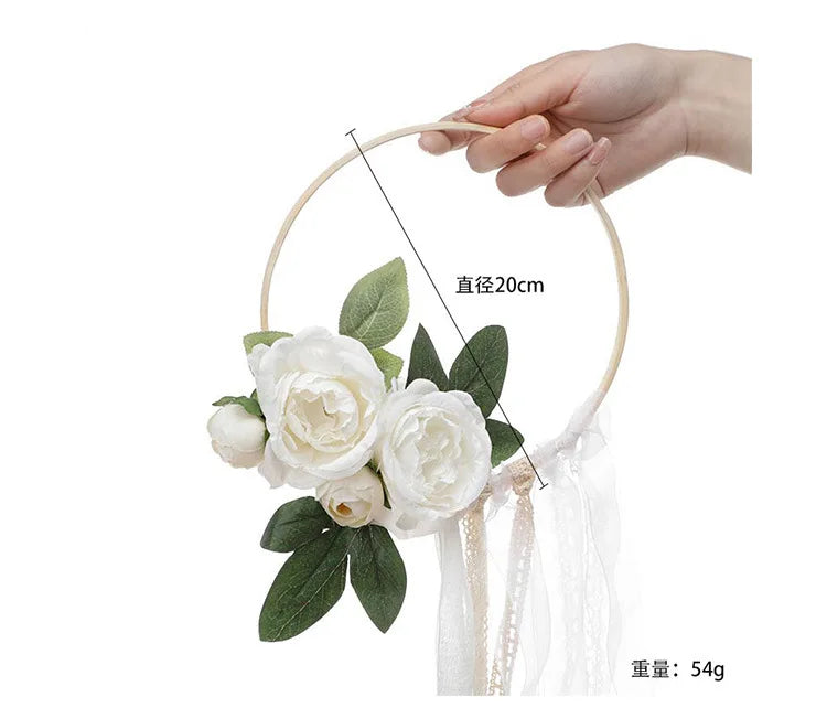 Ivory Pink Bridesmaid Flower Basket