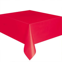 Plastic Table Cloth 54" x 72", Disposable Tablecloths Rectangle Table Cover, Plastic Table Cloths for Parties