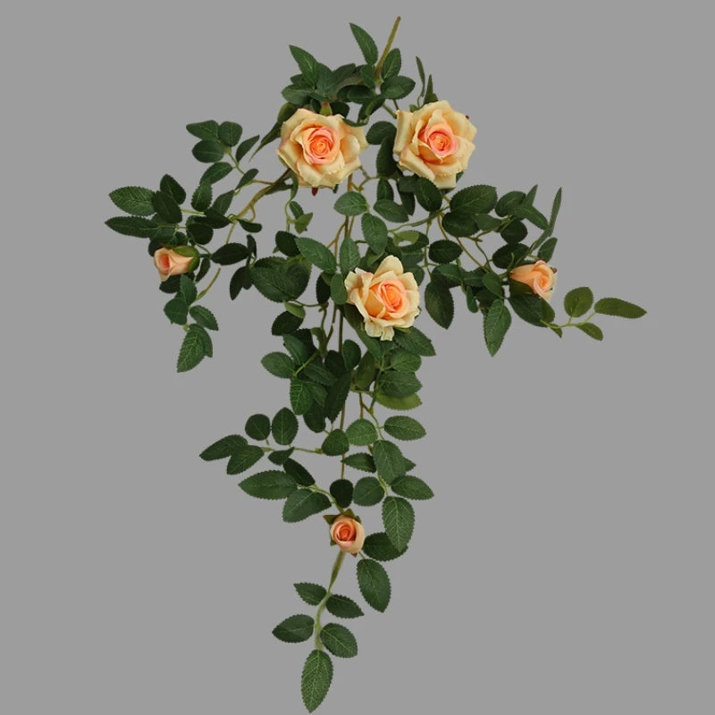 Artificial Cascading Rose & Greenery Garland