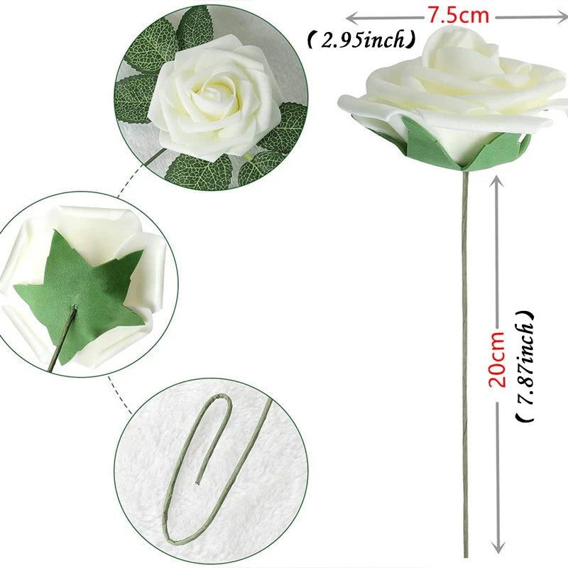 10~100pcs Artificial Roses