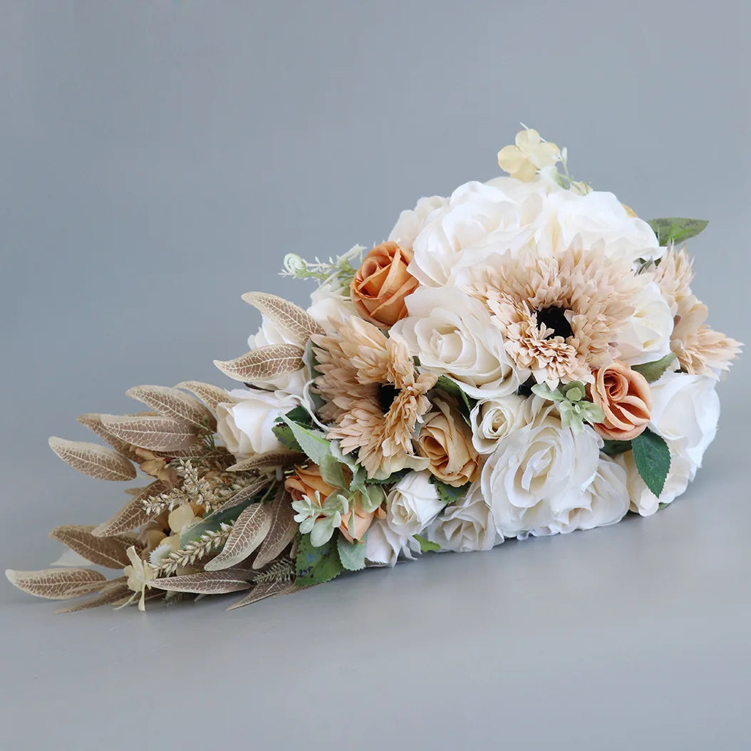 Rustic Cascading Bridal Wedding Bouquet