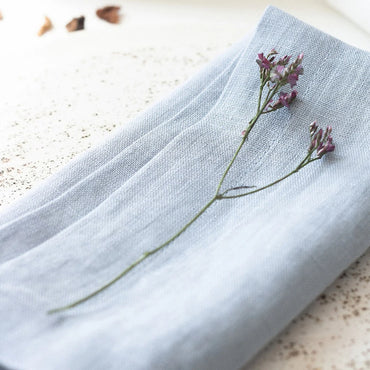 Set of 4 Cloth Napkins 100% Pure Linen 16x16Inch Hemmed Dinner Napkins