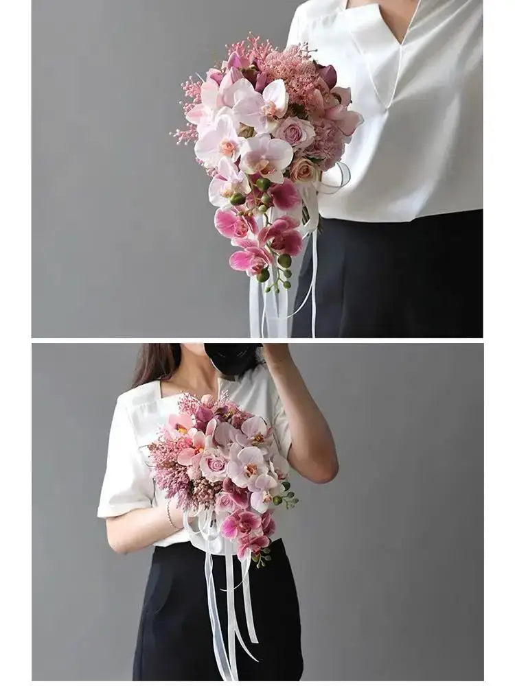Premium Waterfall Cascading Bridal Bouquet