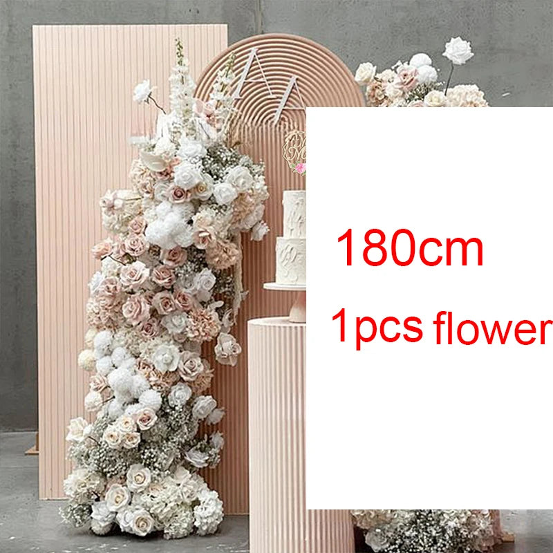 Rose Flower Row Wedding Table Runner Decoration