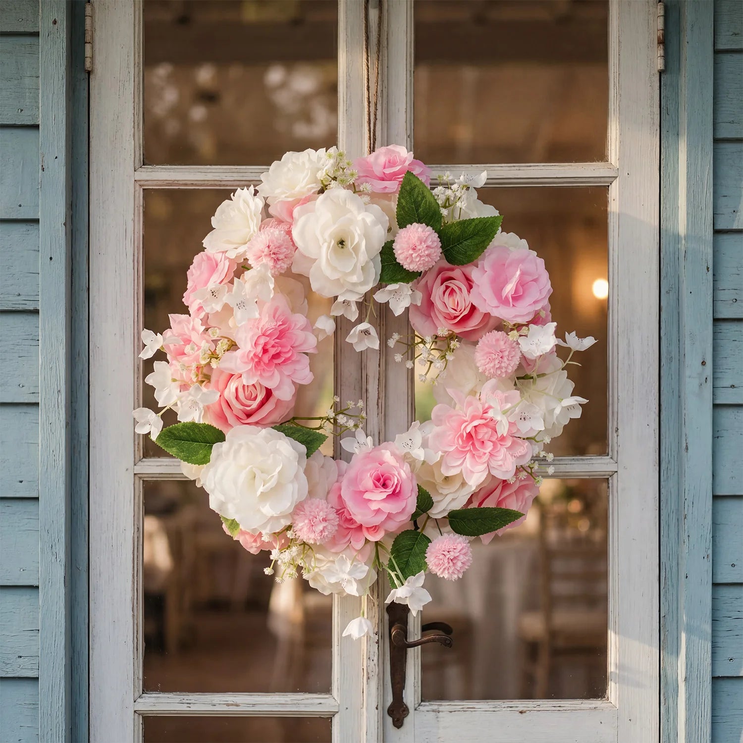 Romantic Pink and White Floral Centerpiece
