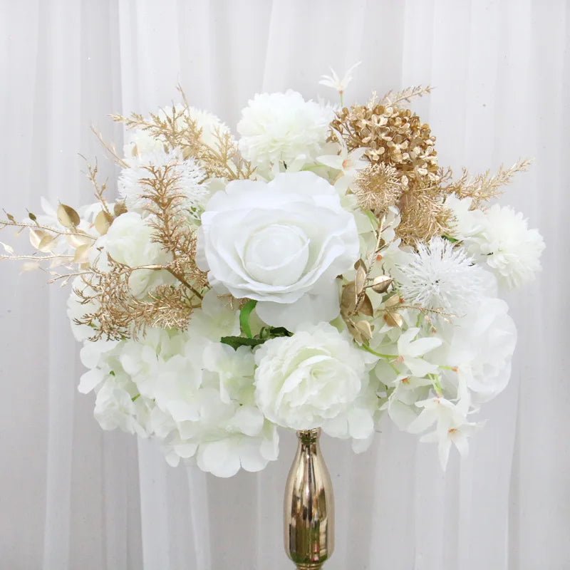 Boho Rose & Hydrangea Wedding Floral Arrangement – 4 Colors