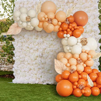 Matte Orange Yellow White Gold Balloons Garland Arche Ballon Wedding Baby Shower 1st First Birthday Party Decoration Kit Globos