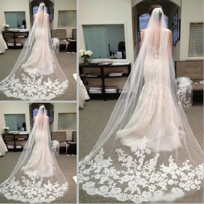 Cathedral Lace Edge Bridal Veil
