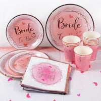 Bachelorette Party pink Bride To Be Party Disposable Tableware Plates Napkins Bridal Shower Gift Wedding Decoration hen party