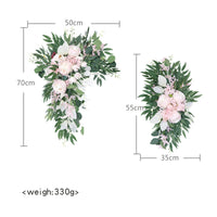 Large 2Pcs Artificial Flower Swag Floral Swag Garland Wedding Arch Flowers Kit for Sign Rustic Artificial Floral Swag Arch Decor
