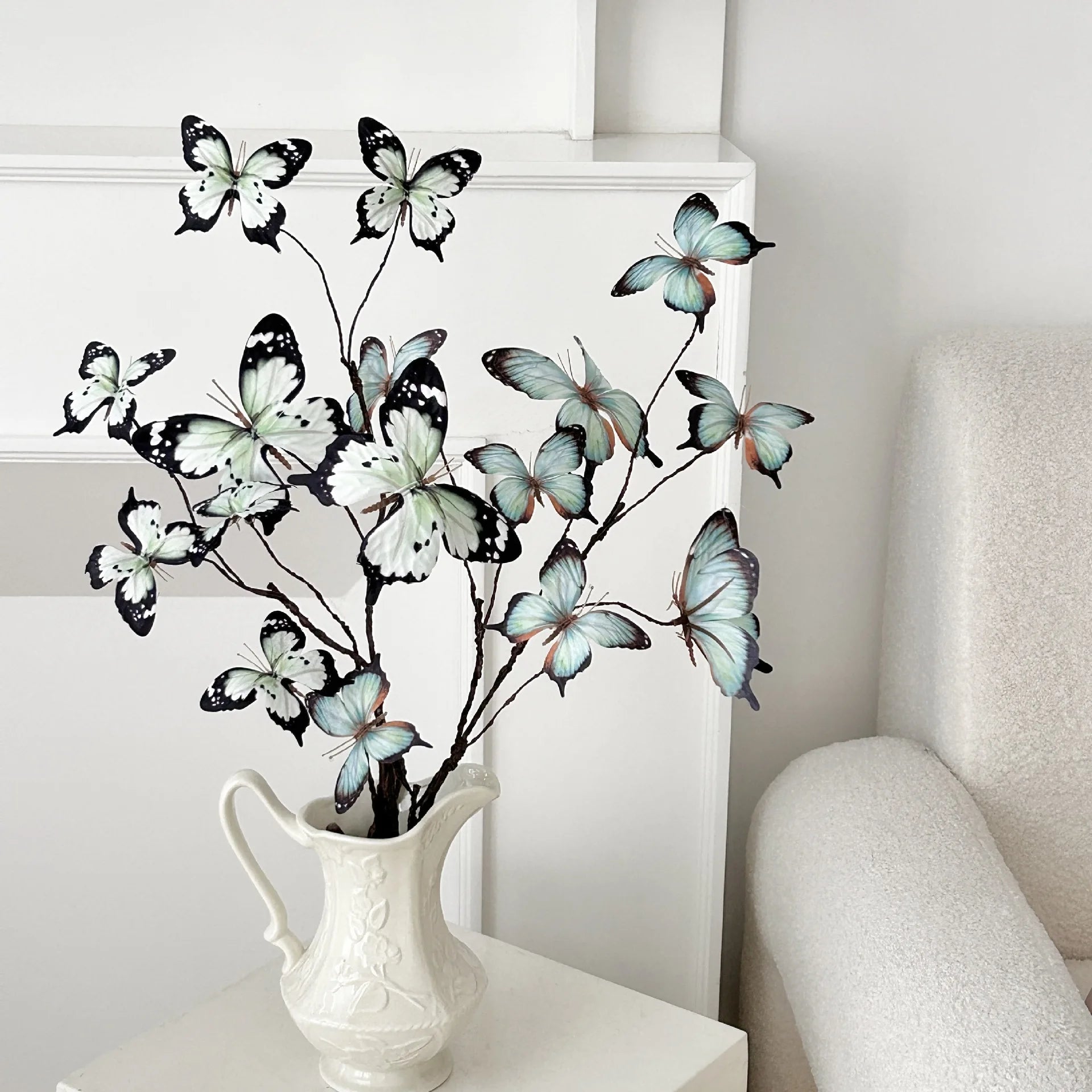 Faux Butterfly Flower Arrangement Decor