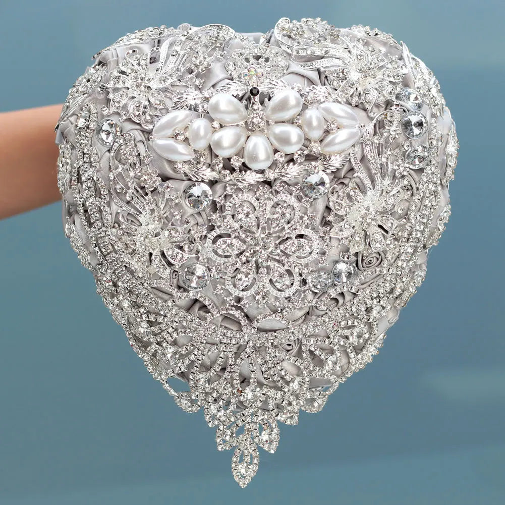 Heart Shape Brooch Bridal Bouquet