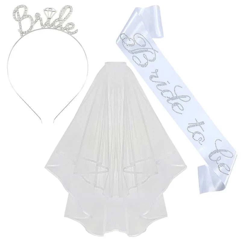 3pcs Wedding Engagement Party Bridal Shower Decorations Supplies Bride