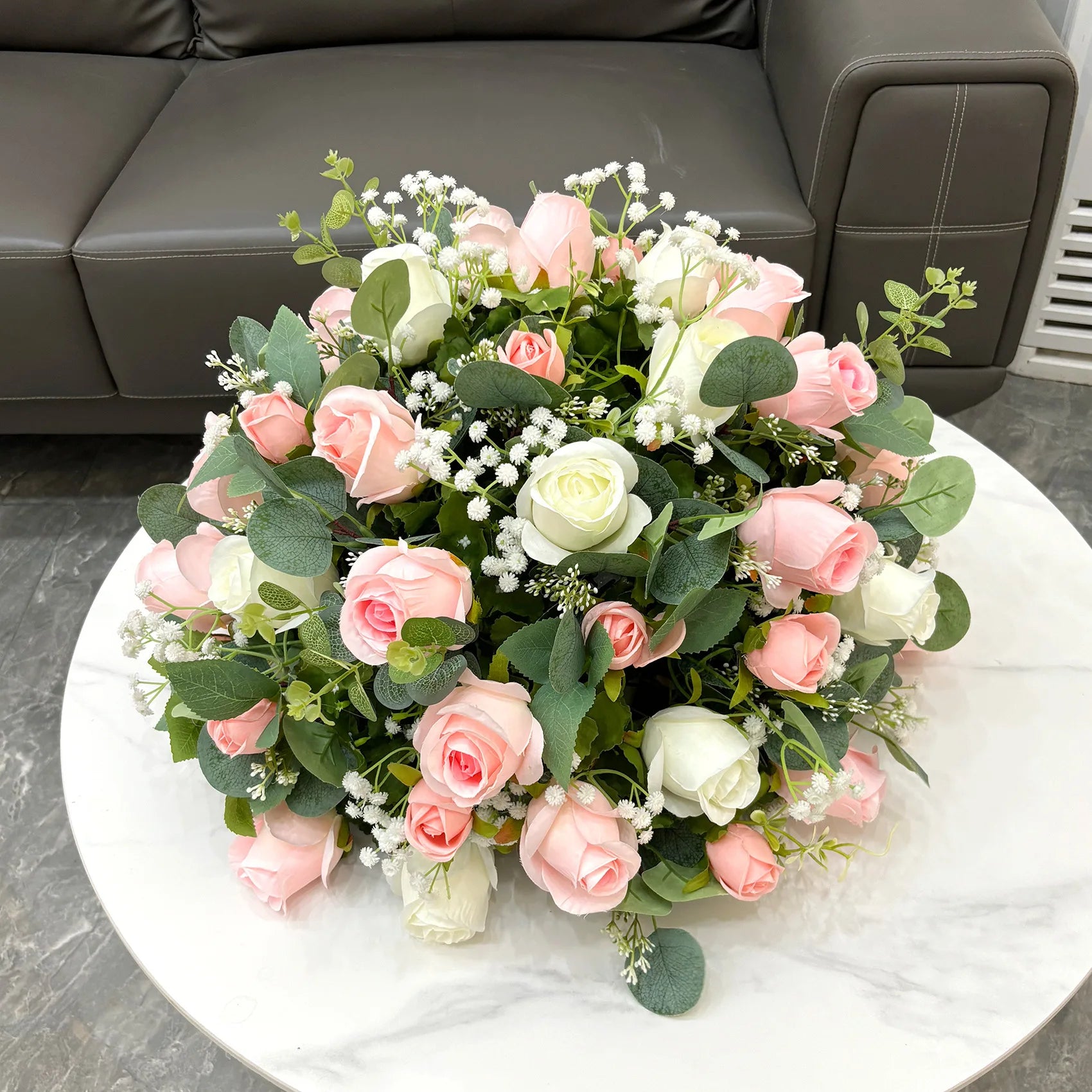 Luxury White Flower Ball Wedding Decoration Piece