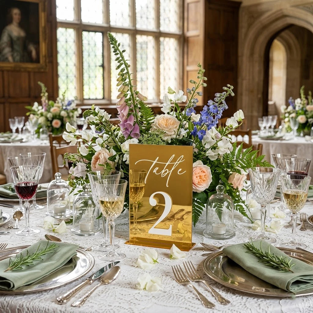Gold Acrylic Table Numbers