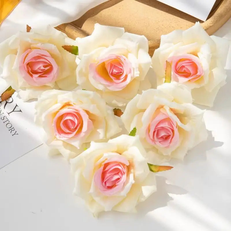 Silk Rose Heads