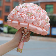Pink Crystal Bridal Rose Bouquet