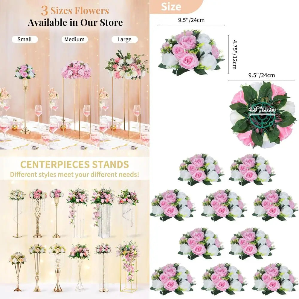 Romantic Rose Flower Ball Event Table Decor