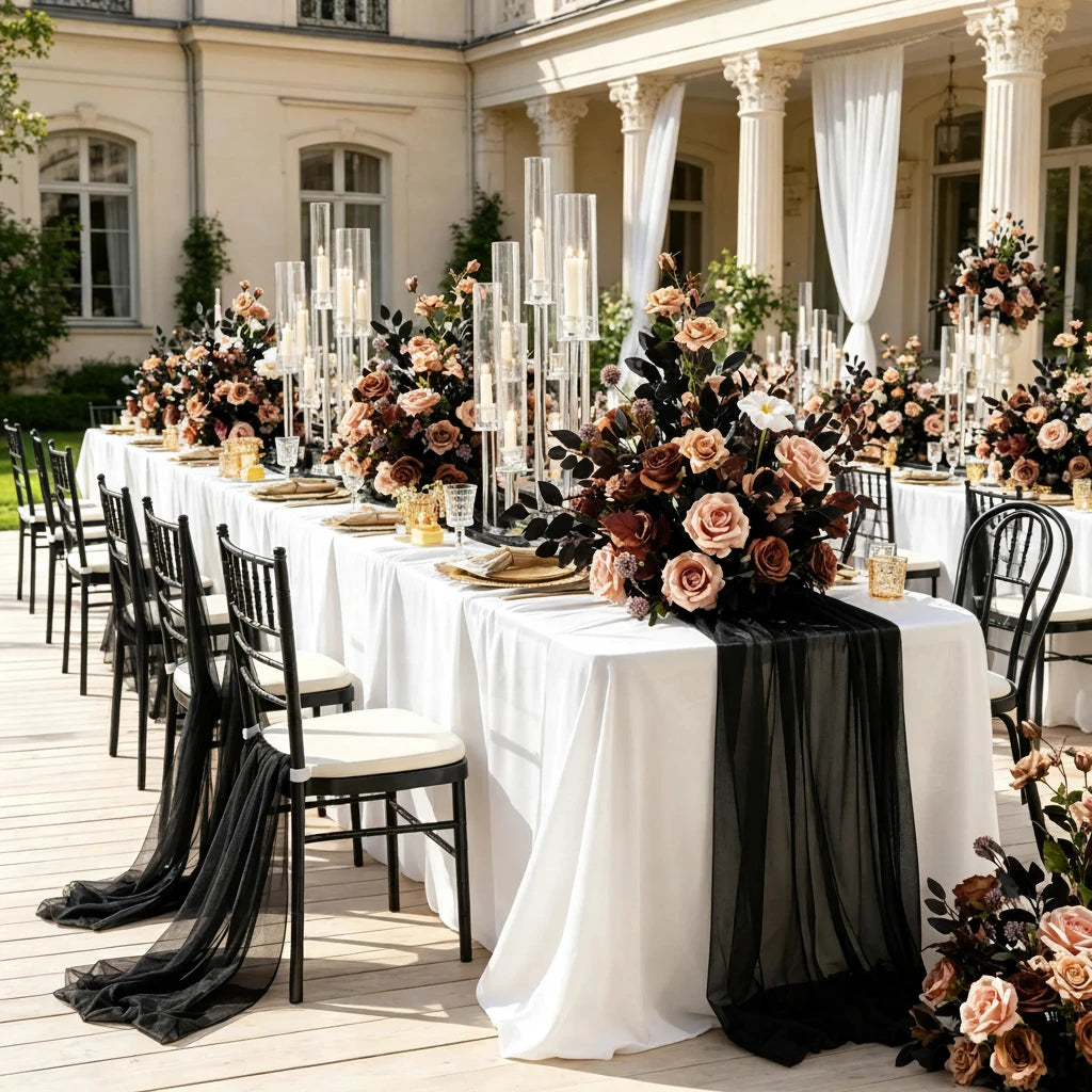 Mocha & Blush Rose Artificial Floral Arrangement