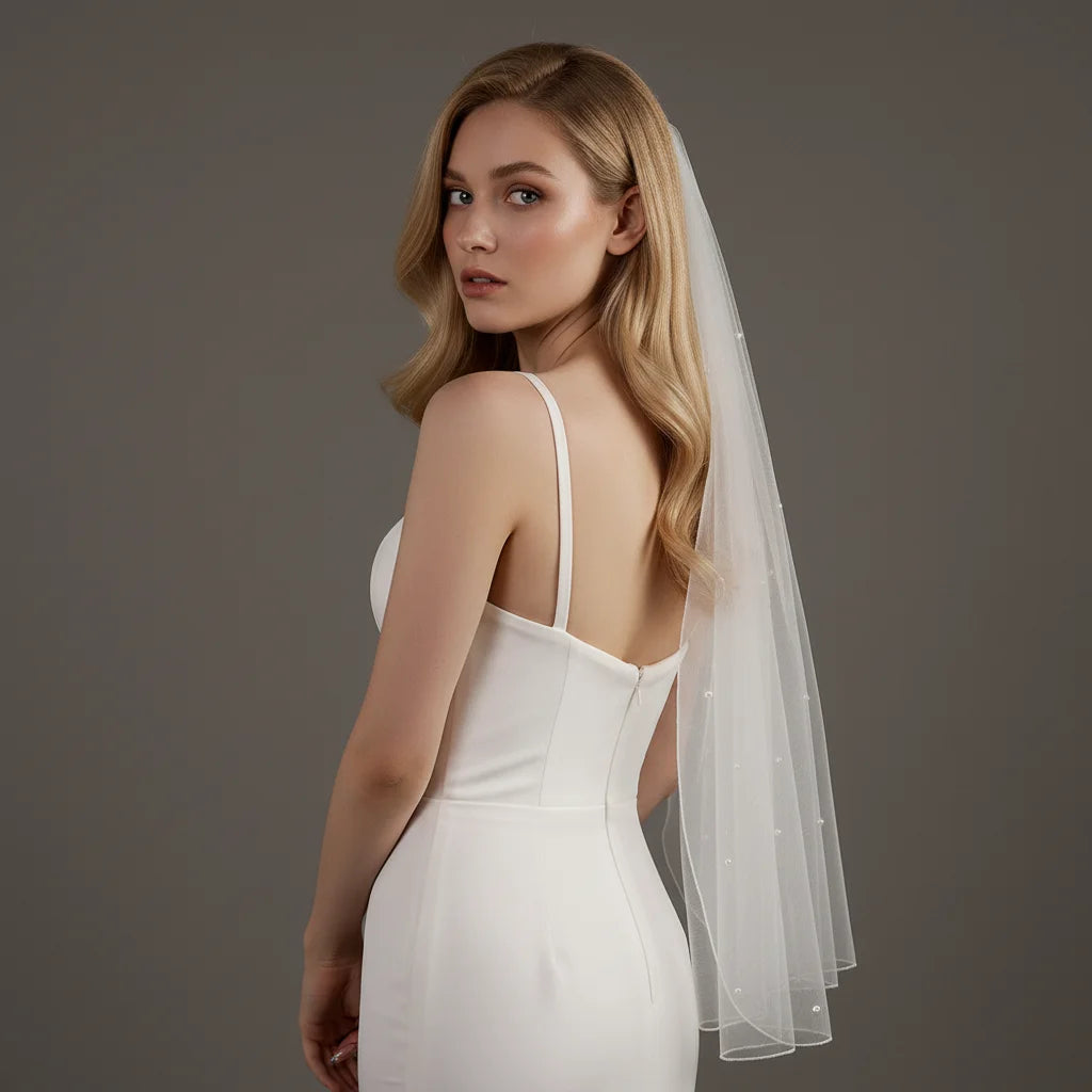 Pearl Short Bridal Veil