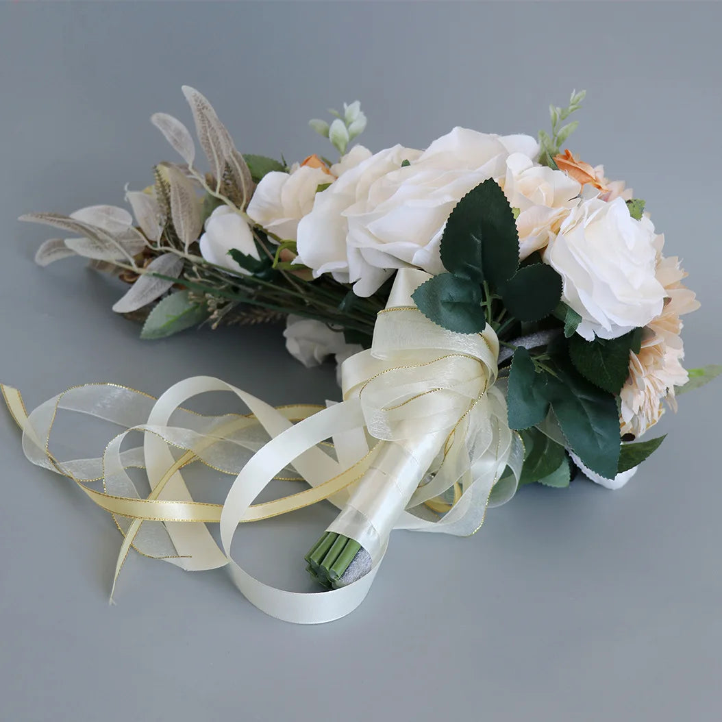Rustic Cascading Bridal Wedding Bouquet