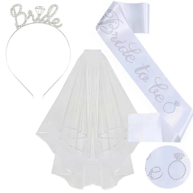 3pcs Wedding Engagement Party Bridal Shower Decorations Supplies Bride