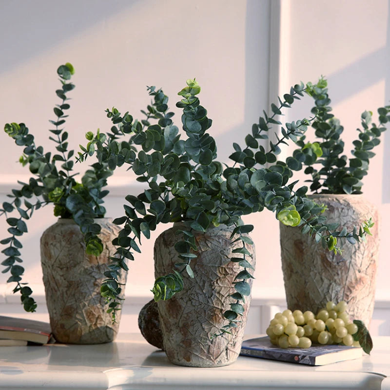 Retro Eucalyptus Green Plant Decor