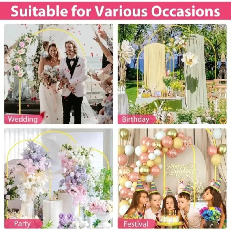 Gold Wedding Arch Stand Event Backdrop Frame