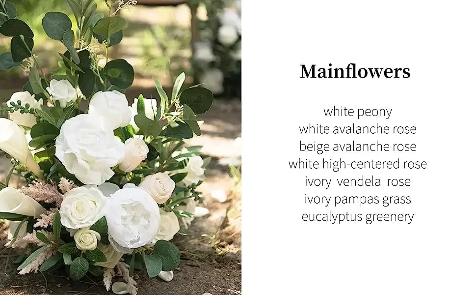 Premium White Green Floral Centerpiece Wedding Decor