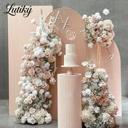 Rose Flower Row Wedding Table Runner Decoration