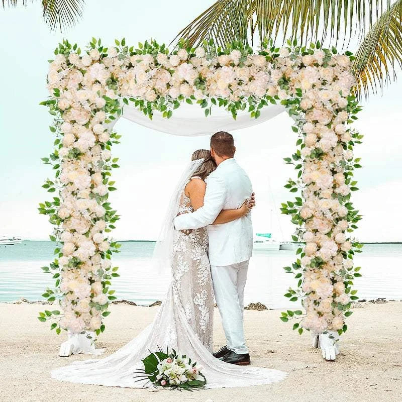 100cm DIY Wedding Flower Wall Decoration Arrangement Supplies Silk Peo