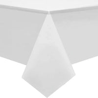 Plastic Table Cloth 54" x 72", Disposable Tablecloths Rectangle Table Cover, Plastic Table Cloths for Parties