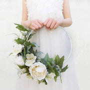 Metal Floral Wreath Hoop