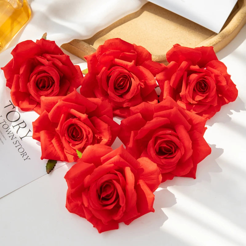 Silk Rose Heads