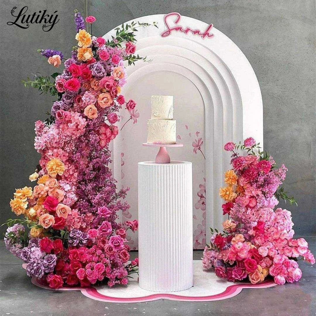 Rose Flower Row Wedding Table Runner Decoration
