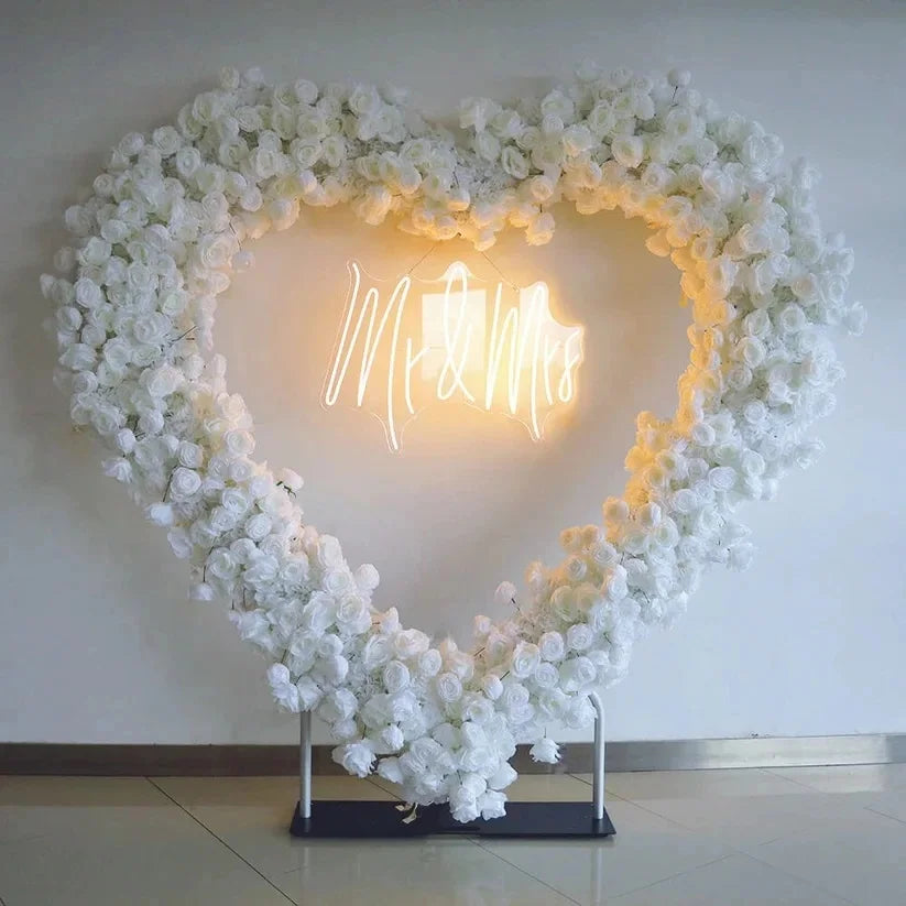 Heart Shaped Premium Rose Flower Arch Backdrop