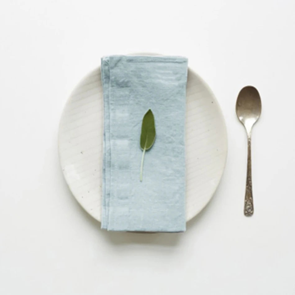 Set of 4 Cloth Napkins 100% Pure Linen 16x16Inch Hemmed Dinner Napkins
