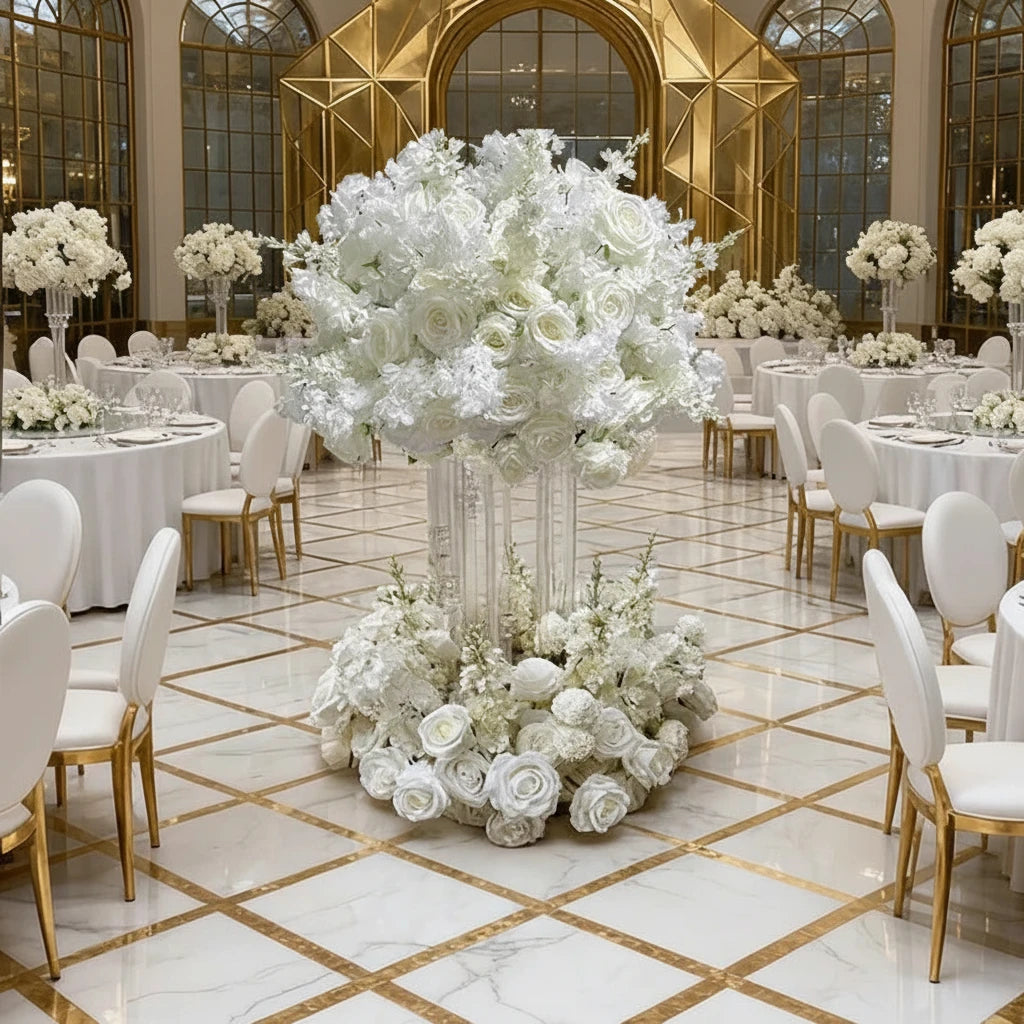 Lush Rose Wedding Floral Arrangements – Arches & Backdrops