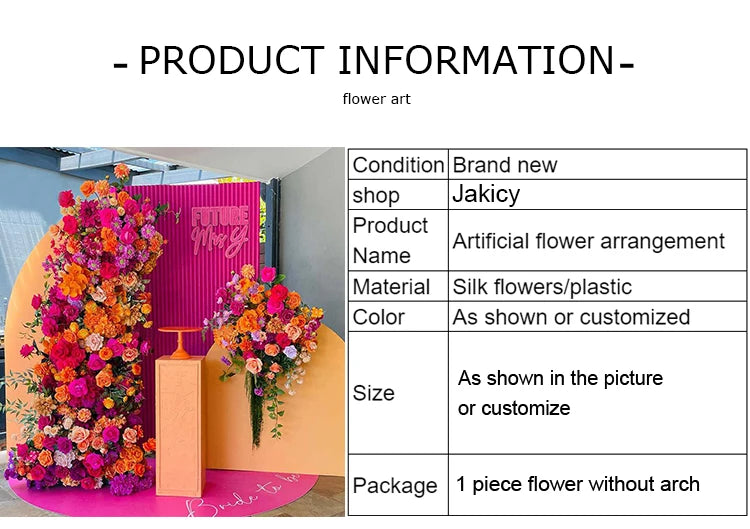 Rose Flower Row Wedding Table Runner Decoration