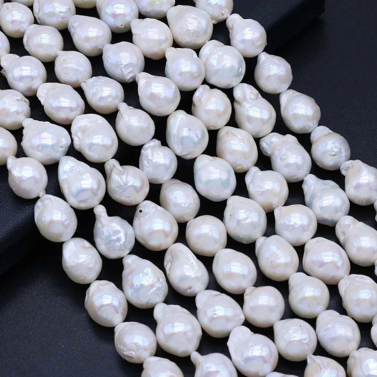 Natural Baroque Pearls Big Bead White Freshwater Pearls Loose Beaded f
