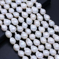 Natural Baroque Pearls Big Bead White Freshwater Pearls Loose Beaded f