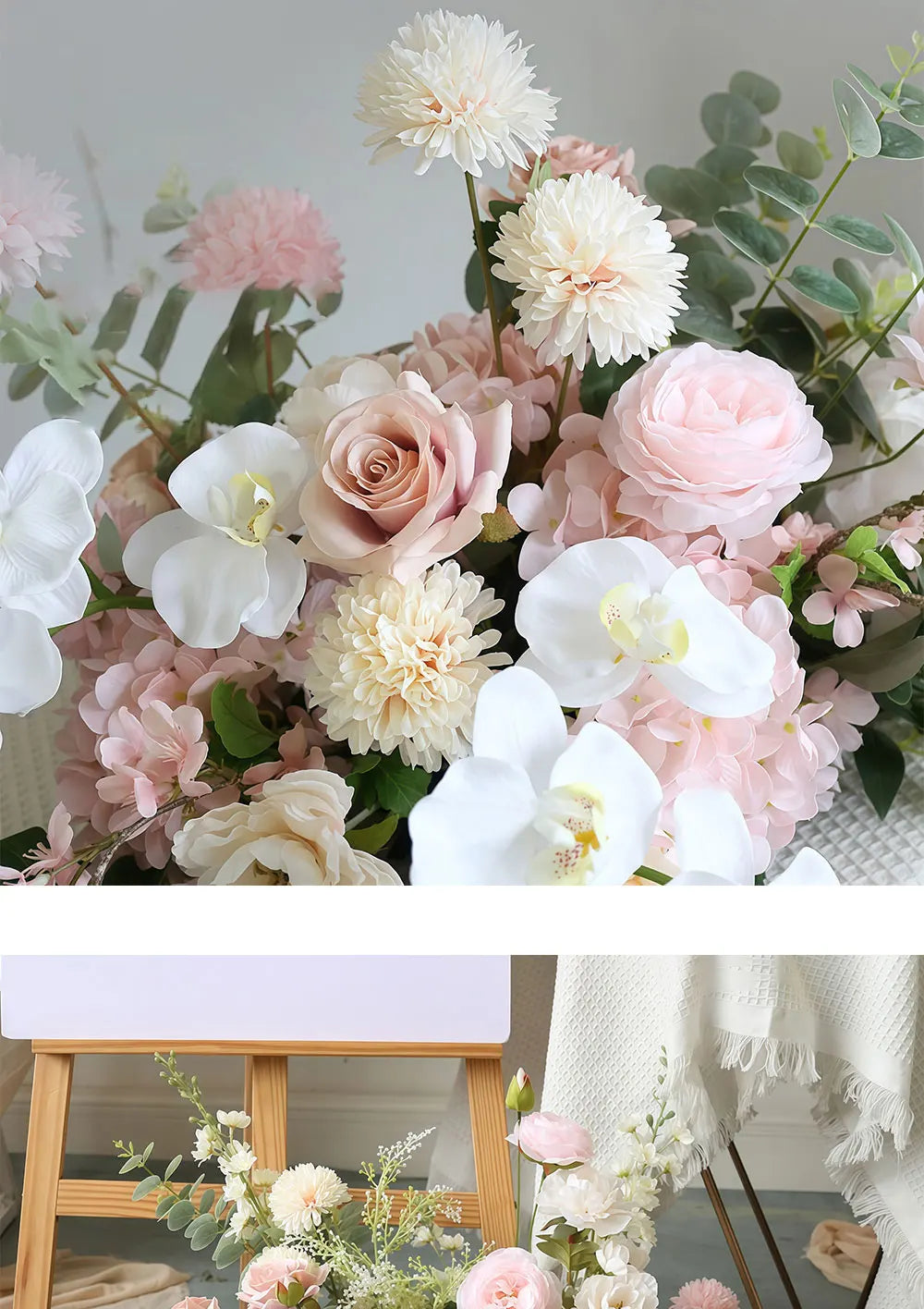 Romantic Pastel Floral Arrangement Set