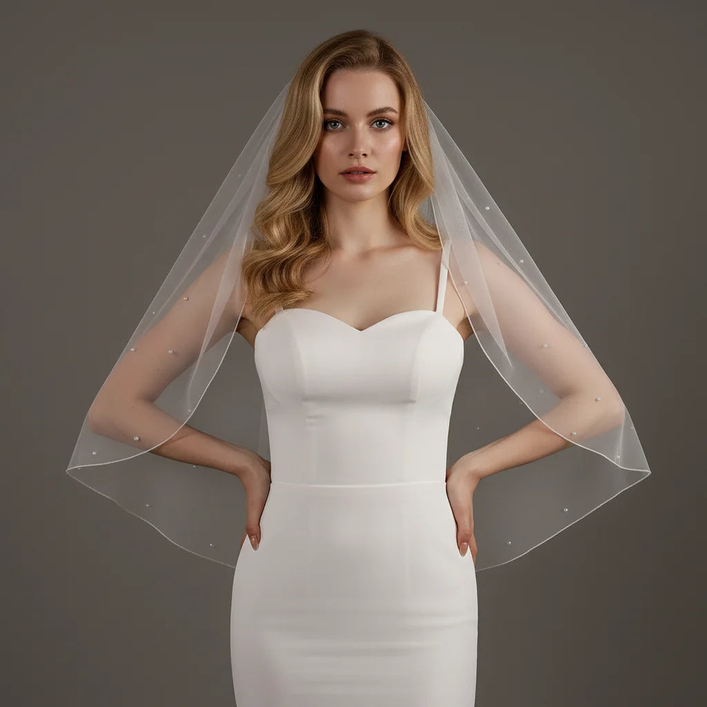 Pearl Short Bridal Veil