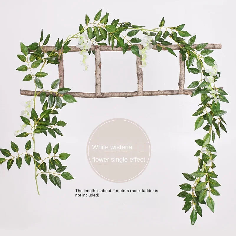 2M Artificial Wisteria Wedding White Arches Flowers Garland Wisteria Flower Flowers Home Garden Wedding Arch Floral Decor