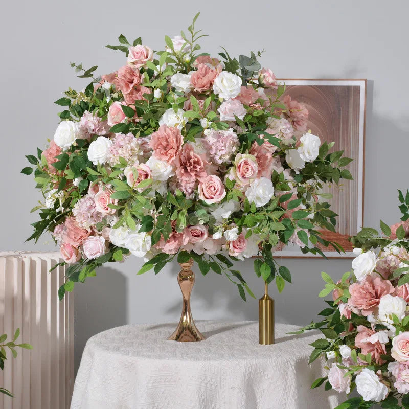 Deep Pink and White Floral Wedding Centerpiece Set