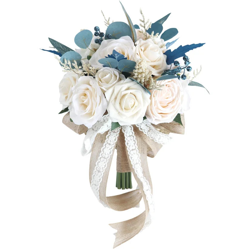 Artificial Rose Bridal Wedding Bouquet